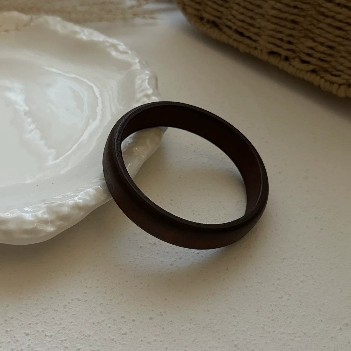 Textured Metal Bangle Bracelet - Round [CJZ5Y3J2]