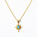Star Pendant Natural Stone Necklace - Blue [RKN48O8D]