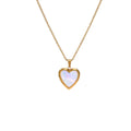 Heart Shell Locket Pendant Necklace - Gold Heart Shell [DUITDYI0]