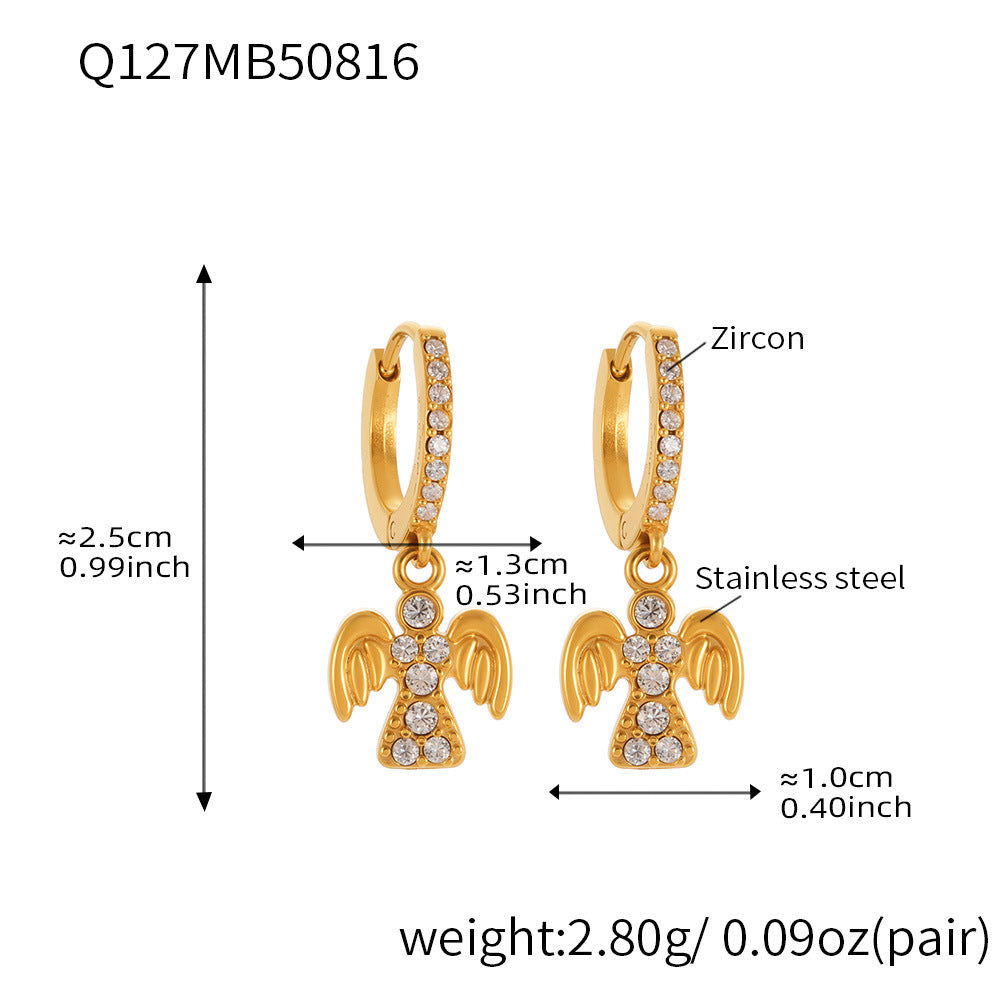 Draya Zircon Stud Earrings - Style 3 [ILC1GPWV]