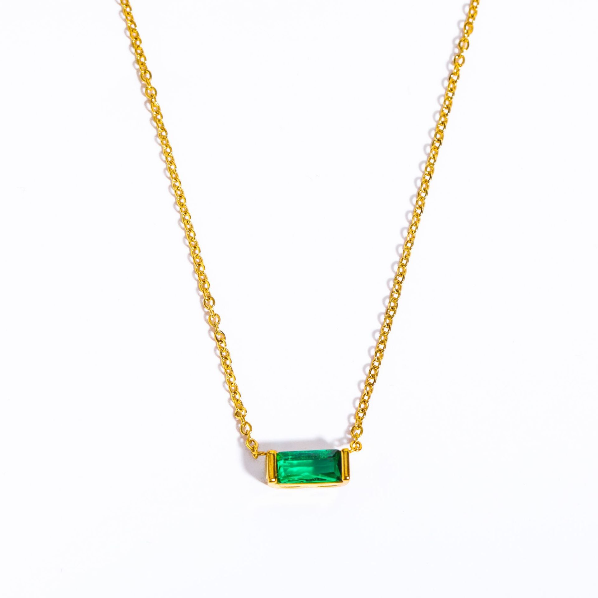 Bree Dainty Birthstone Necklace - May [G9D47CO4]