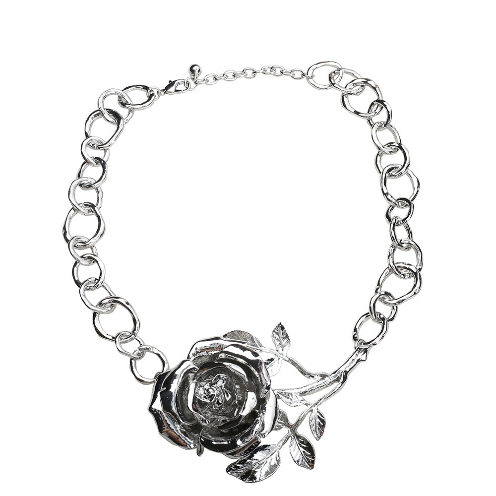 Evie Sculpted Rose Necklace