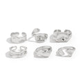 Shawna Irregular Open Ring Set - Silver