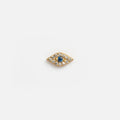 Dainty Birthstone Heart Locket Ring - Evil Eye Charm [A3ILLABT]