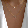 Alani Layered Heart Necklace - Gold [9QM24GRN]