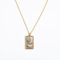 Athena Gilded Tarot Charm Necklace - Moon (Shell Version) [LNGDIM8O]