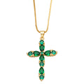 Ainhoa Colorful Zircon Necklace - Green [MY0HE378]