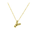 Aiyanah Glossy Bubble Letter Necklace - Gold Y [6WXHFC52]