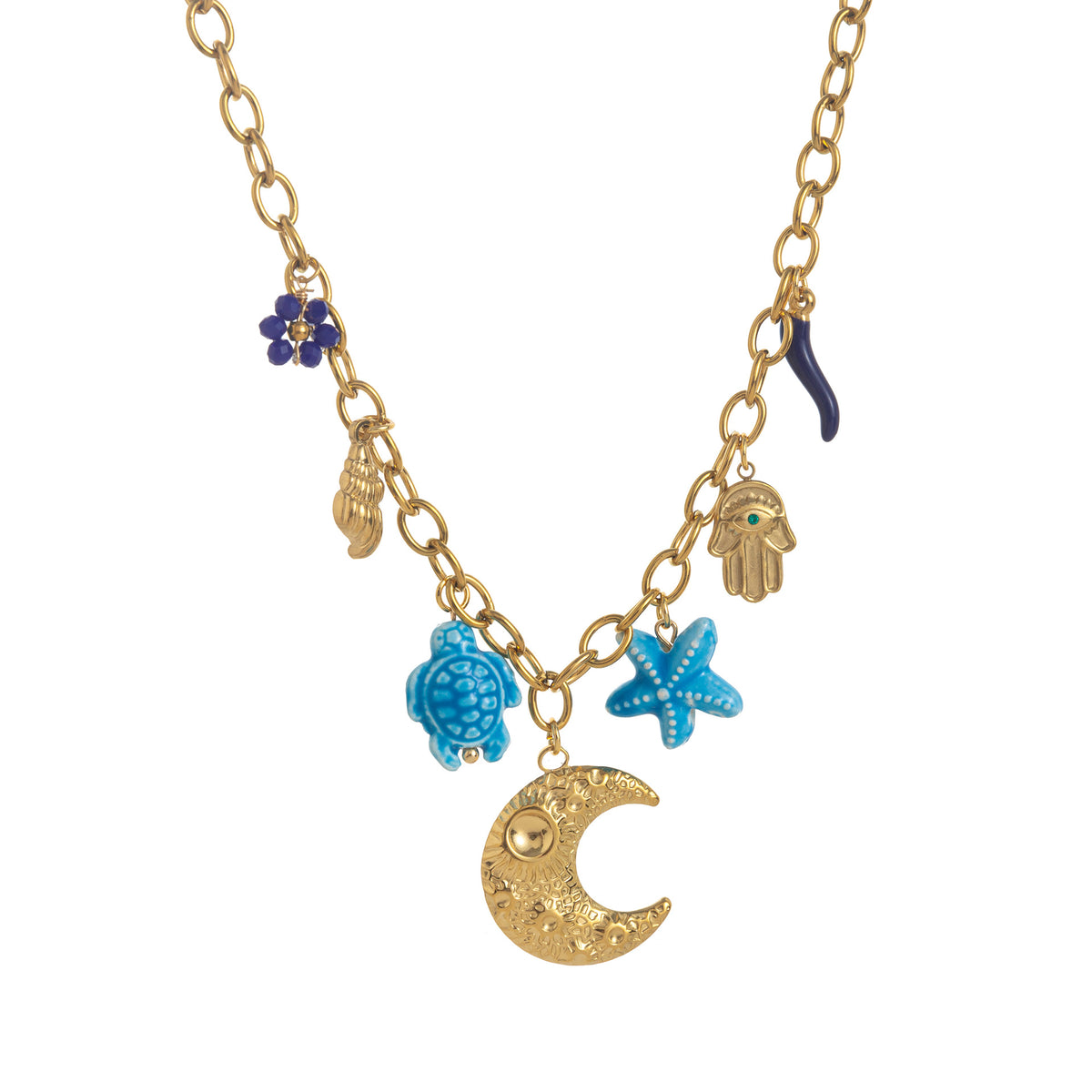 Dainty Fruit Pendant Necklace - Moon Necklace [EVWAUKS6]