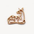 Floating Charm Locket Necklace - Deer Charm [9LRM99RE]
