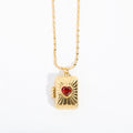 Kimani Celestial Pendant Necklace - Striped Red Heart [15XRL0B8]