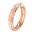 Morning Glory Enamel Cuff Bracelet - Solid Pink [BJ04K616]