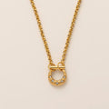 Dainty Floral Pendant Necklace - Horseshoe Necklace [4SMLIQKK]