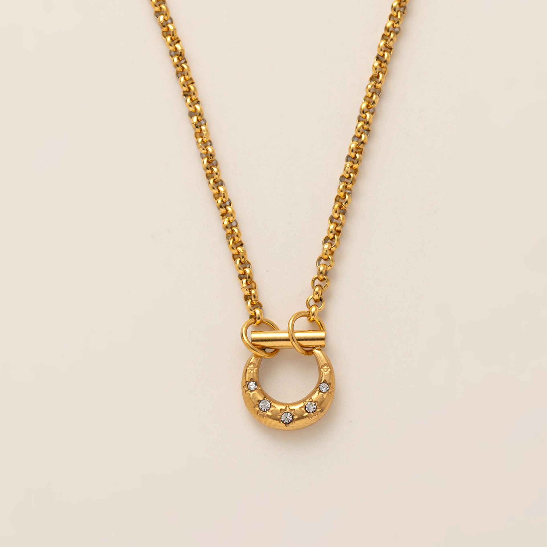 Dainty Floral Pendant Necklace - Horseshoe Necklace [4SMLIQKK]