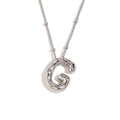 Aiyanah Glossy Bubble Letter Necklace - Silver G [X74PNYOQ]