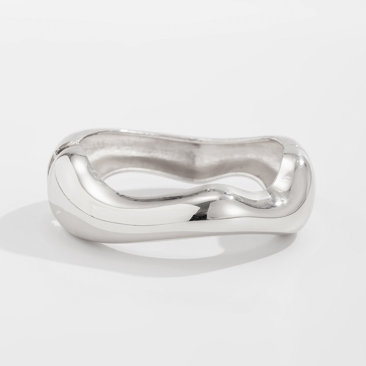 Reid Irregular Water Drop Cuff - Silver Tone (Style 03) [FJ7HKQYZ]