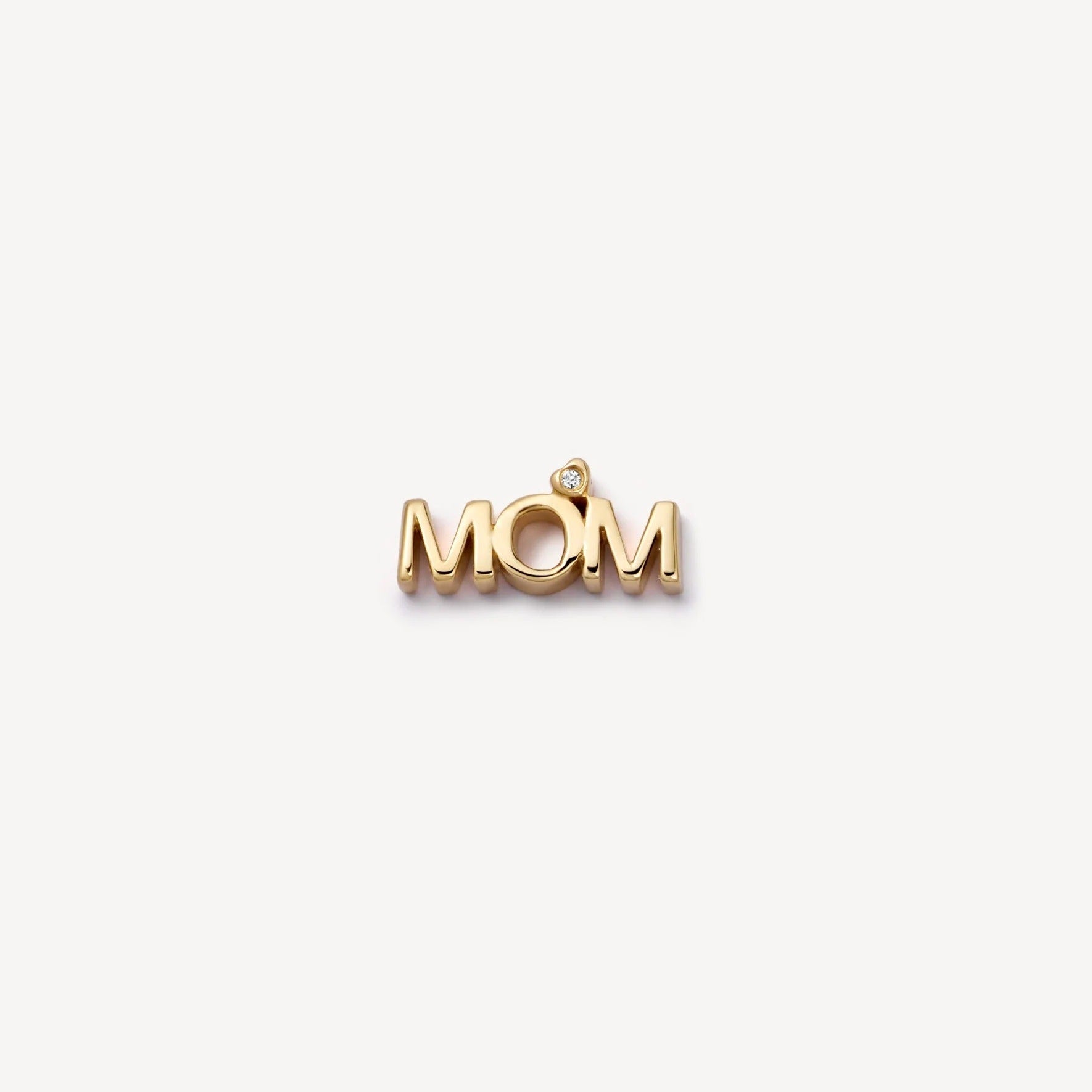 Floating Flower Locket Necklace - 'Mom' Charm [4WEYYQKK]