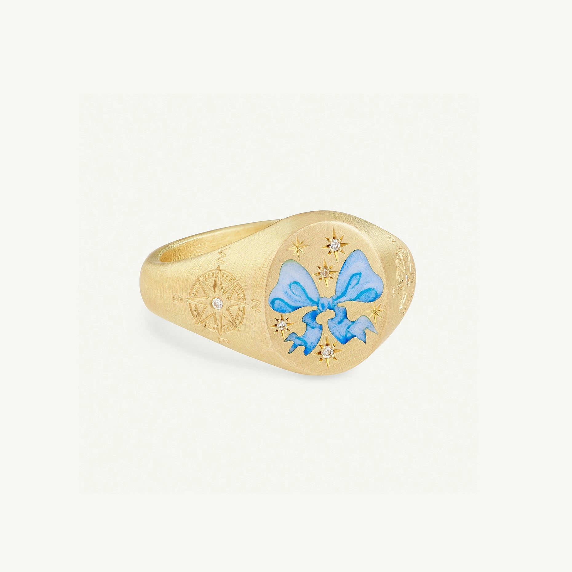 Cristel Adjustable Motif Rings - Blue Bow [PDHA4NUJ]