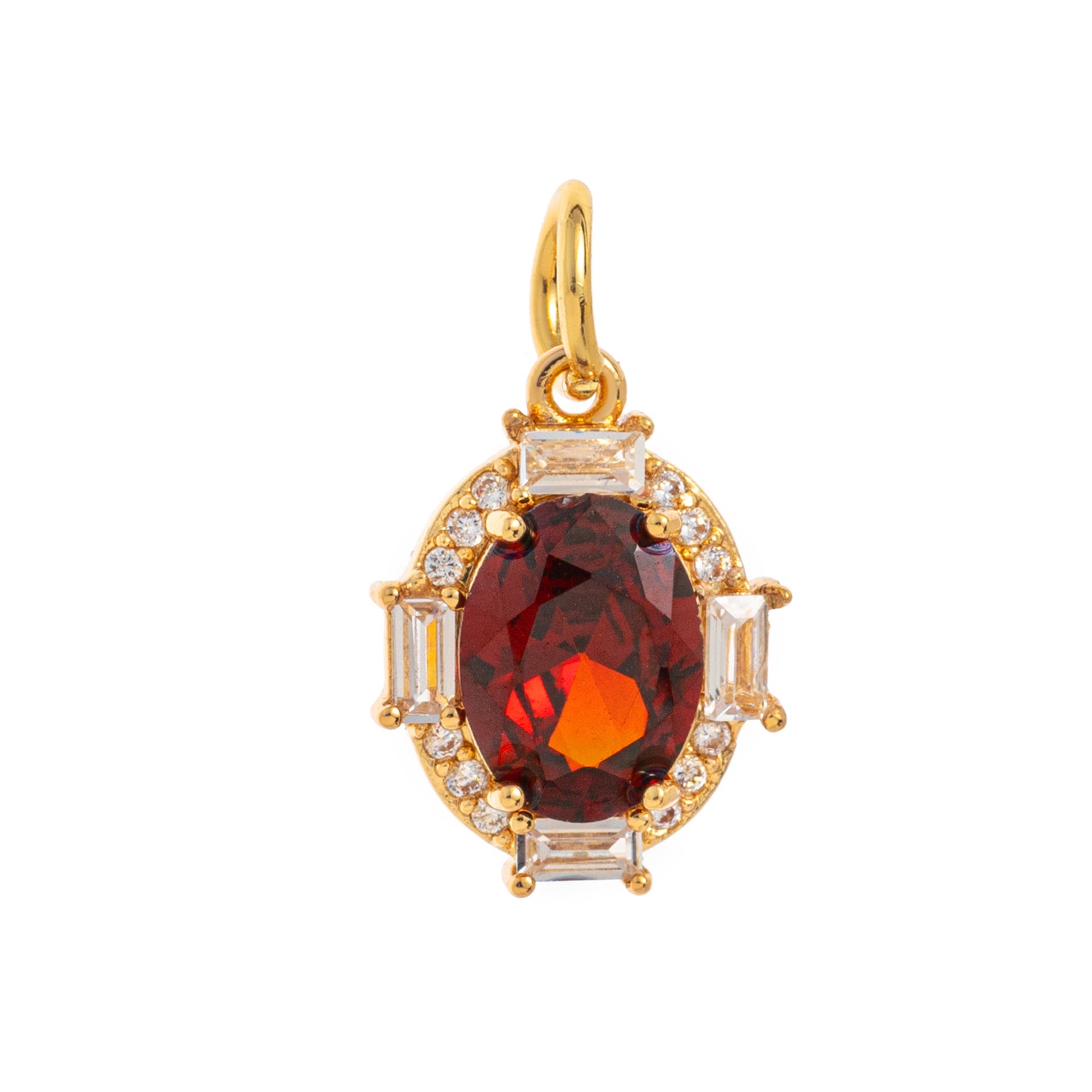 Birthstone Pendant Necklace - January Pendant [5Y3Z6W4M]