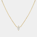 Dainty Zircon Pendant Necklace - Gold Single Marquise Necklace [944MJTTZ]