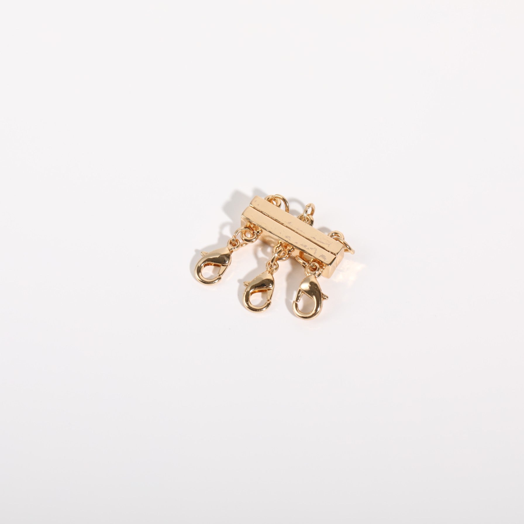 Layered Magnetic Necklace Clasp - Gold 3-Spacer Clasp [VU4103OE]