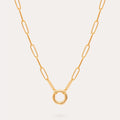 Makayla Gold Charm Jewelry - Paperclip Chain Adjustable Charm Set [5GPK01GB]
