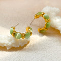 Kooper Green Cat Eye Hoops - Green [8QPP7C59]