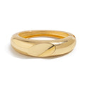 Tyleigh Wave Waterdrop Bangle - Faceted Cut - Gold