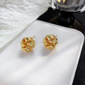 Emerald Braided Sphere Earrings - Gold [JEBS7UZO]