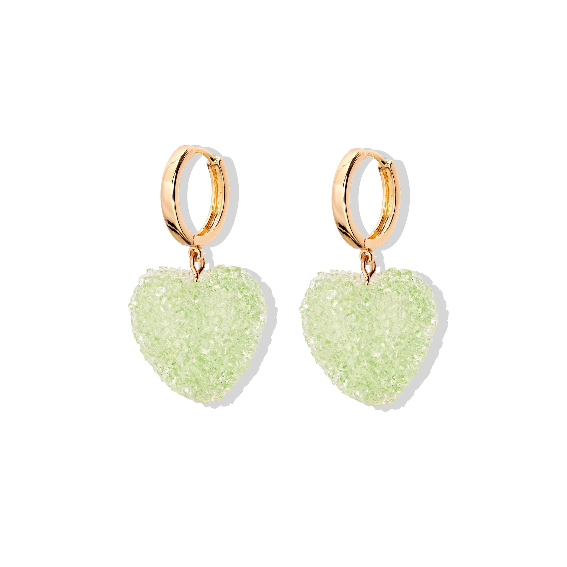 Damiya Jelly Heart Necklace - Green Earrings [RJLMHKZA]