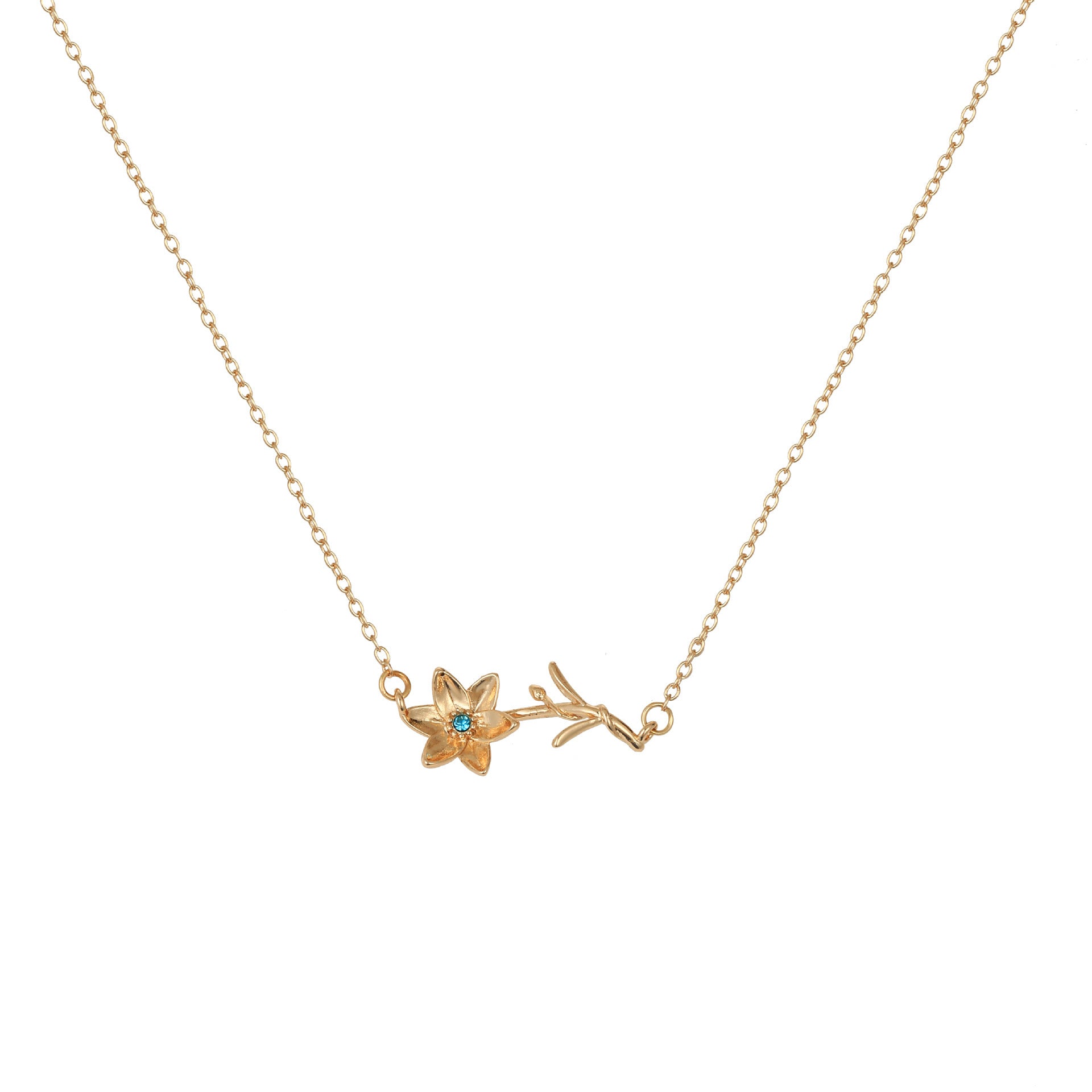 Kaylea Birth Flower Pendant Necklace - March [6U6VNEOH]
