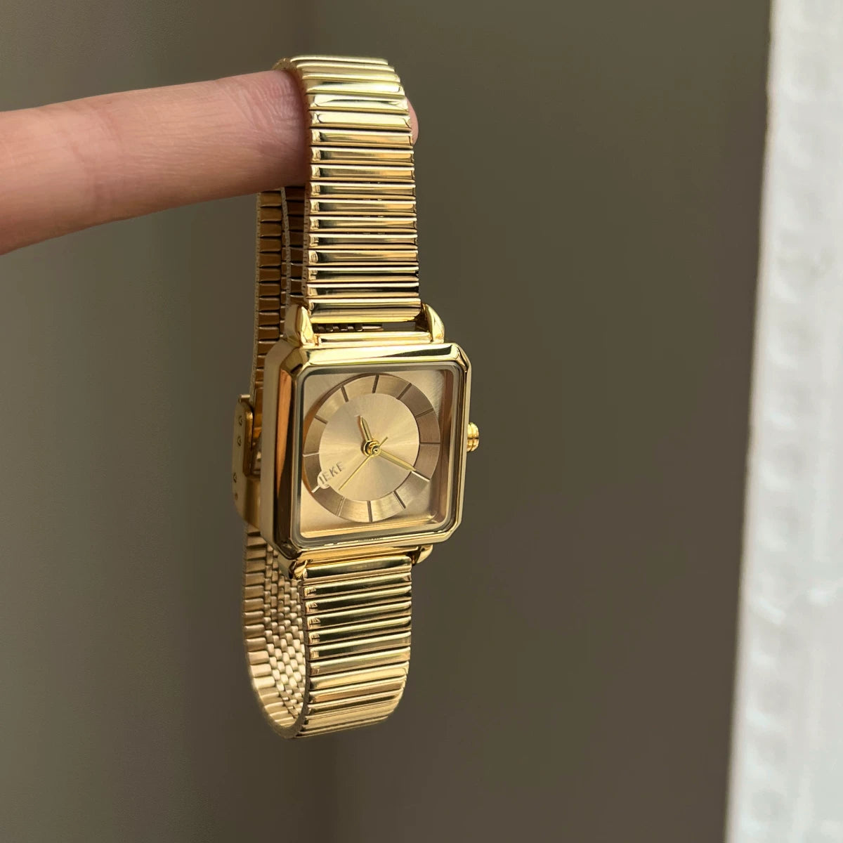 Vintage Square Bracelet Watch - Gold Band Gold Face (Arsenal Band) [HE854HZA]