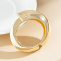 Harmonii Enamel Cuff Bracelet - Polished Gold [OZADTBFY]