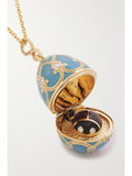 Vintage Locket Pendant Necklace - Sky Blue Locket Necklace [Y7AJRREZ]