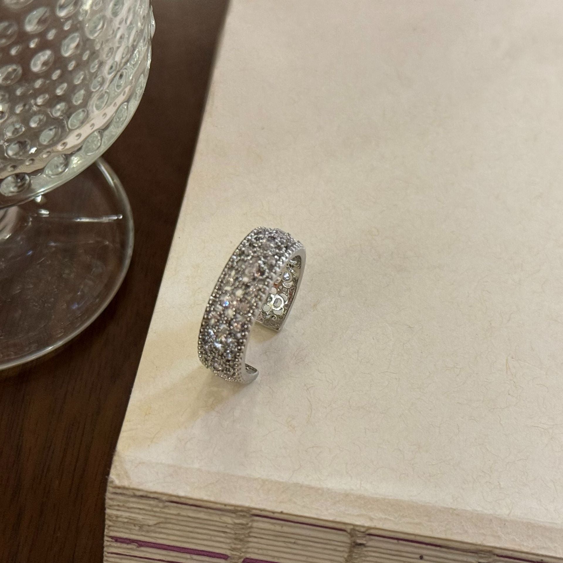 Mercy Zircon Lace Ring - Silver Dainty Lace Zircon Ring [BODUQWDU]