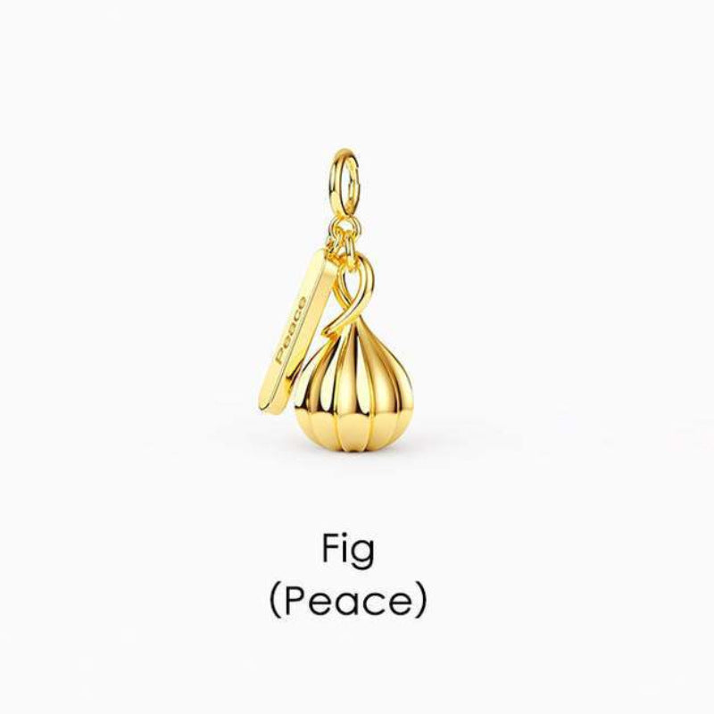 Tropical Fruit Pendant Necklace - Fig [T99F0GP4]