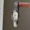 Oval Dial Bracelet Watch - Silver Band White Dial [1EJ9XX05]