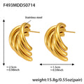 Emmelia Irregular Geometric Earrings - F493 Gold [M4XV6UC4]