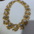 Elora Pearl Leaf Jewelry Set - Necklace [A9SCNF2M]
