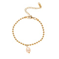 Irregular Baroque Pearl Bracelet - Rice Bead Chain Pearl Bracelet [2EHWS9O7]