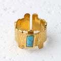 Thais Gold Statement Open Ring - Gold (Style 11) [HHP70LRF]