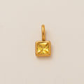 Lotus Birthstone Cube Necklace - November Pendant - Gold [P6M9R262]