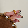 Kelsy Enamel Heart Open Ring - 7 [JUOR8R44]