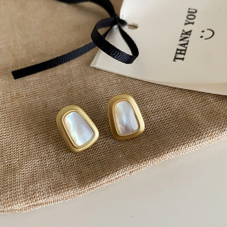 Isabel Geometric Shell Earrings - White Shell [T99QL1W2]