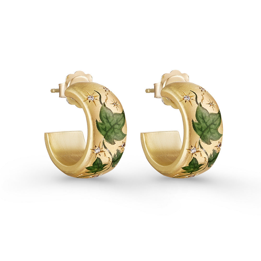 Ariam Botanical Hoop Earrings - The Poison Ivy Hoops [7TZNQKAJ]