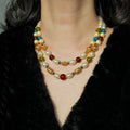 Double-Layer Pearl and Gold Chain Necklace - Necklace (In Stock) [M5Y4UHS8]