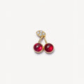 Floating Charm Locket Necklace - Round Cherry Charm [EJYPW5PD]