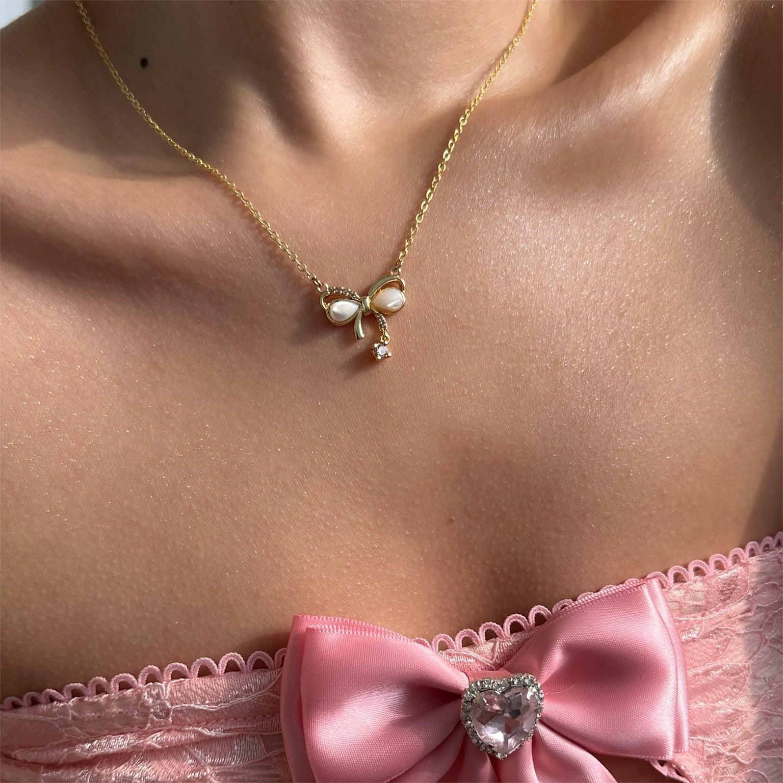 Naomi Marine Charm Necklace - Bow [13MTPJ29]