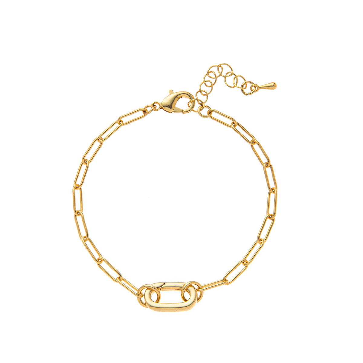 Makayla Gold Charm Jewelry - Adjustable Chain Bracelet Style 3 [6FTOQB11]