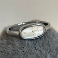 Minimalist Oval Bracelet Watch - Silver with White Dial [ROAS9WLE]